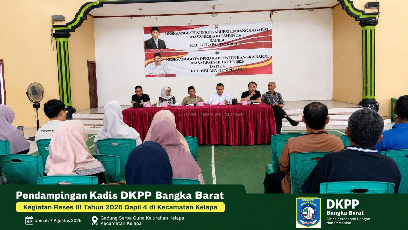 Kepala DKPP Bangka Barat Dampingi Reses DPRD, Serap Aspirasi Petani dan Masyarakat Kelapa–Tempilang